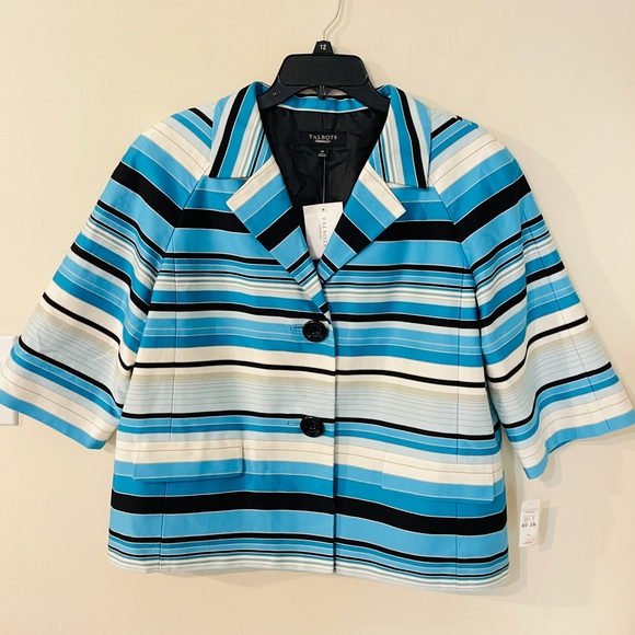 Vintage Talbots Stripe Blaxer Jacket - Picture 1 of 7